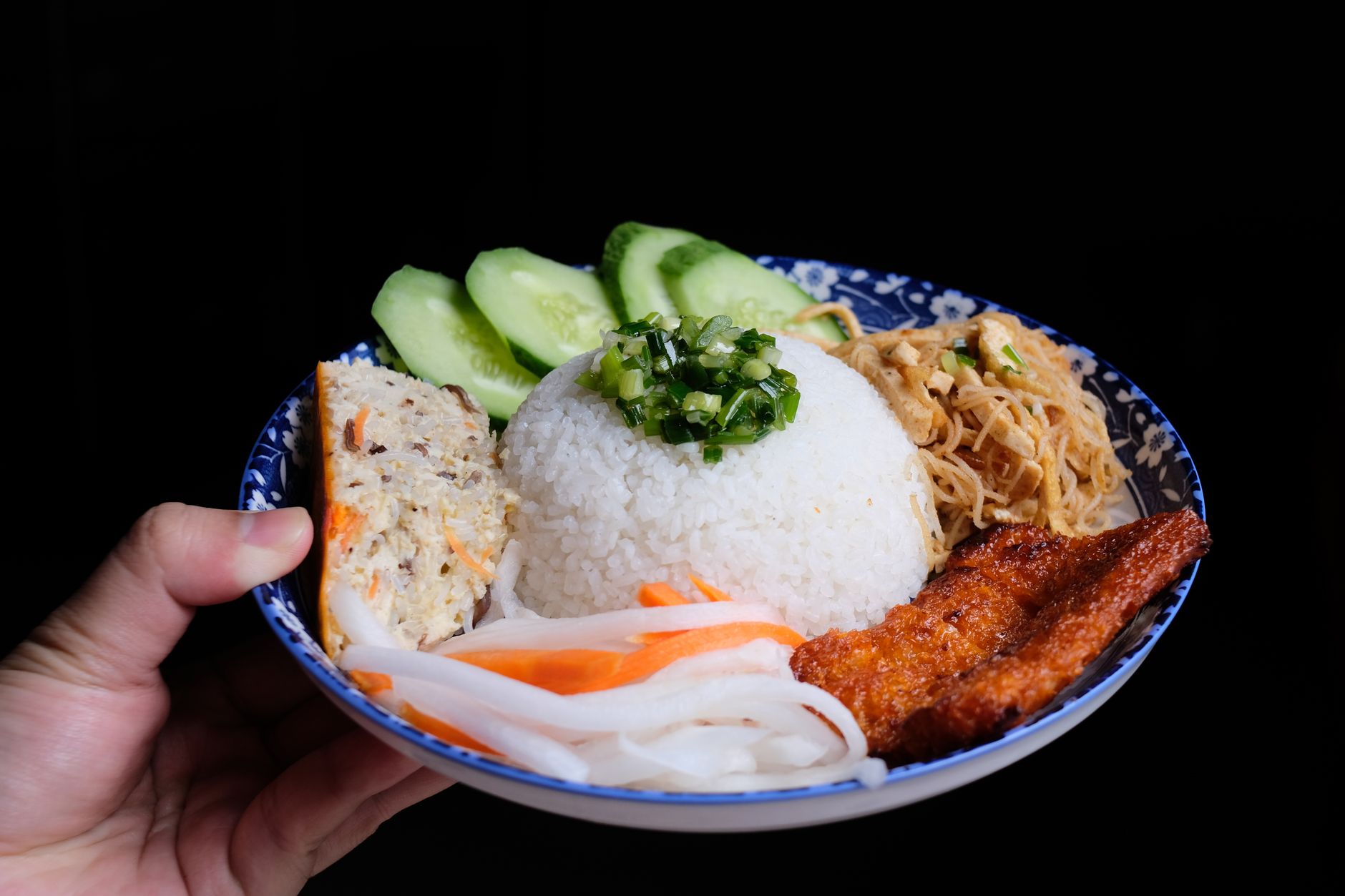 Vietnamese broken rice pork chop plate